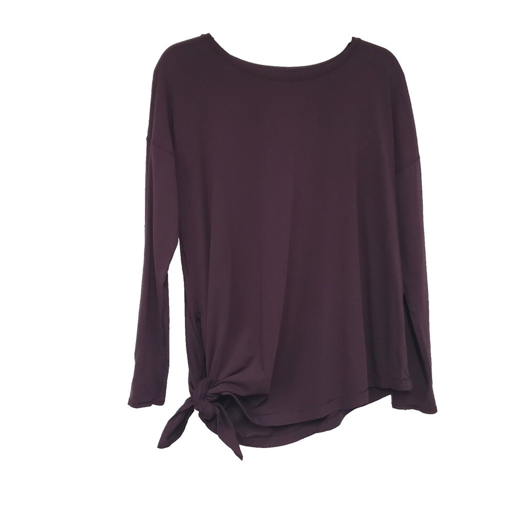 Lululemon Shirt Long Sleeve Women's To The Point Pima Purple Asymmetric - Picture 5 of 10
